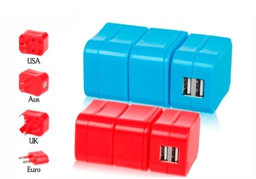 Zdejmowalna kombinowana europejska wtyczka Travel Adapter z gniazdem zasilania USB