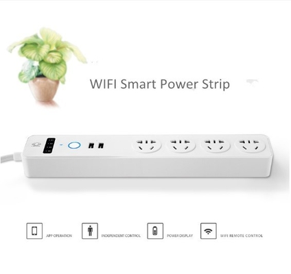 10A Smart WiFi Power Strip 4 przedłużacz zasilania z dwoma portami ładowania USB