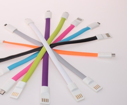Kolorowy Magnet Flat USB Cellphone Dane Kabel do iPhone Android telefon