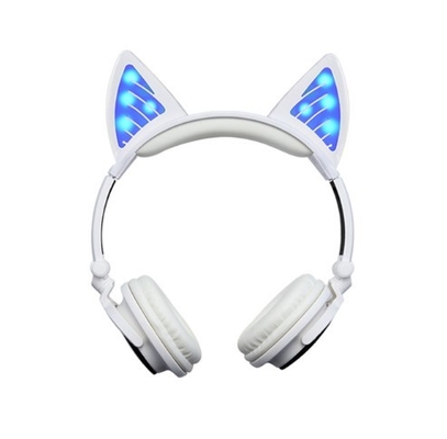 Cat Ear Składane Bezprzewodowe Słuchawki Bluetooth LED świecące Mic Do iPhona Samsung Laptop PC