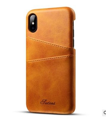 Slim Custom PU Skórzane Wstecz Ciała Telefonów Obudowa skóry z Posiadacza karty kredytowej dla iPhone X